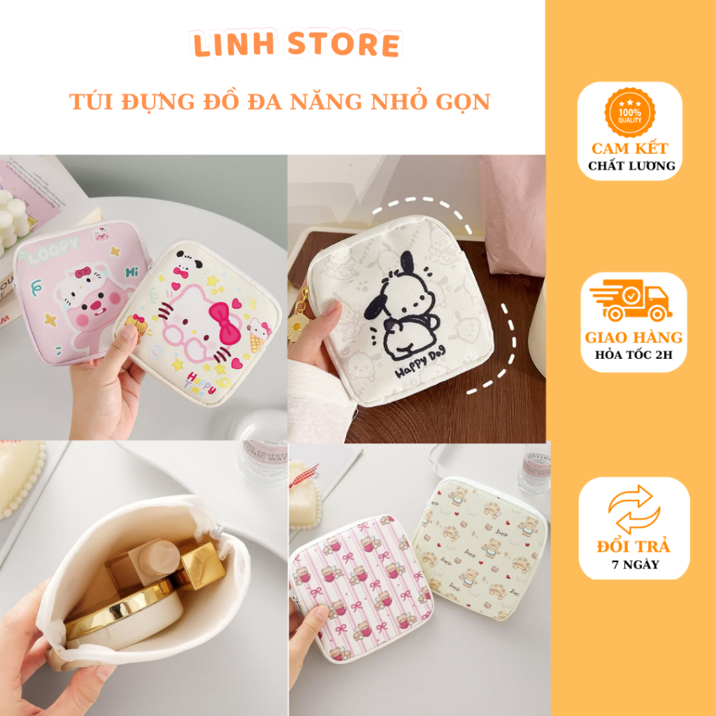 Túi Đựng Đa Năng, Túi Đựng Băng Vệ Sinh,Son Phấn Dễ Thương Nhỏ Gọn