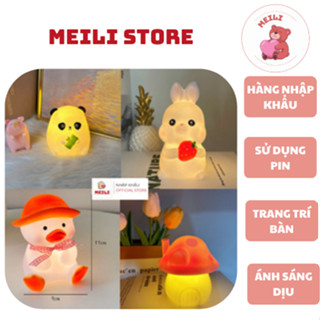 ( TẶNG SET 10 KHẨU TRANG) Đèn Ngủ Mini Pin  Để Bàn, Decor Đèn Trang Trí Phòng Ngủ, Quà Tặng Đáng Yêu MEILI STORE