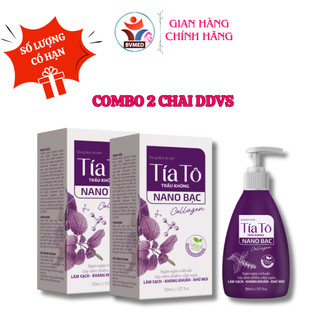 Dung Dịch Vệ Sinh Phụ Nữ Tía Tô, Nano Bạc, Collagen Chai 150ML [ Tím Tam Giác ] Mã 1