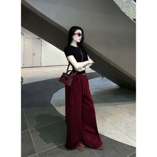 Set Bộ Đồ Nữ Áo Thun Zip Trơn VIỀN Ngắn Tay Mix Quần Thể Thao Suong Dài Ống Rộng Dây Rút Gấu Freesize