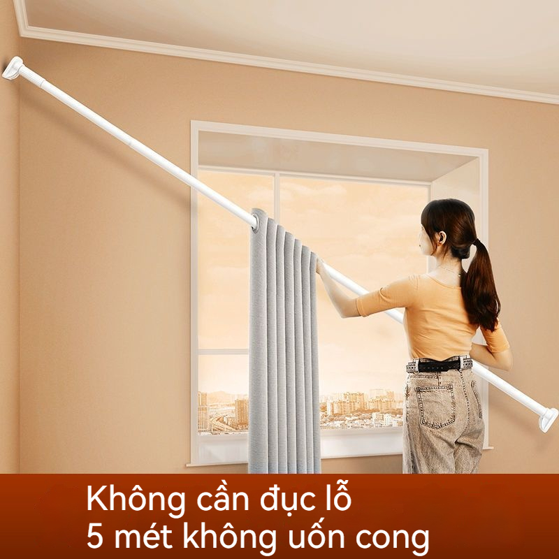 Thanh treo rèm không cần khoan đục 0.7-5m | Chiều dài có thể điều chỉnh ...