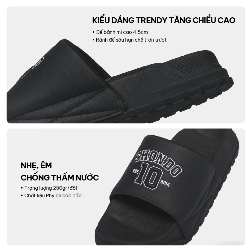 Ảnh Dép Bánh Mì Nam Nữ Trendy 4 Quai Ngang Si, Hoạt Tiết Số 10, Thoải Mái, Siêu Nhẹ Shondo Nhiều Màu 3