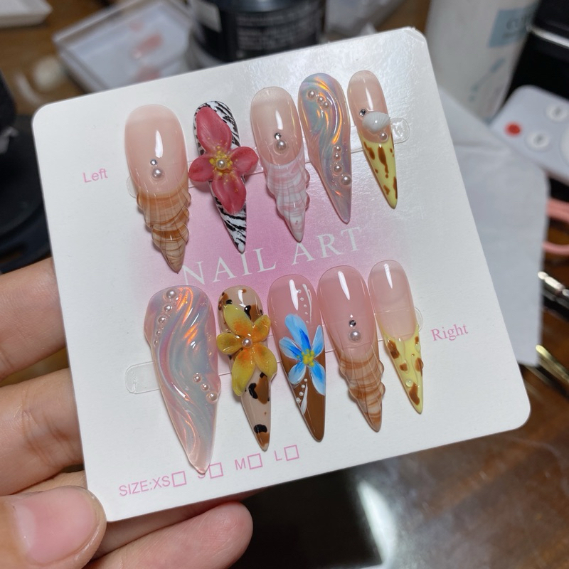 297. nailbox thiết kế hoa lan, floral hawaii