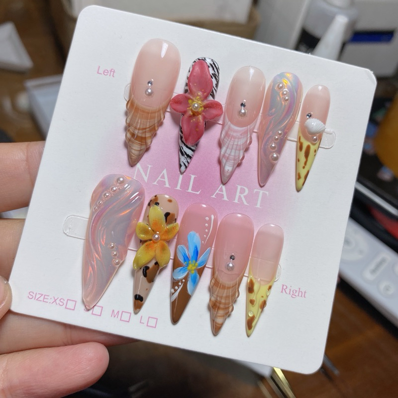 297. nailbox thiết kế hoa lan, floral hawaii