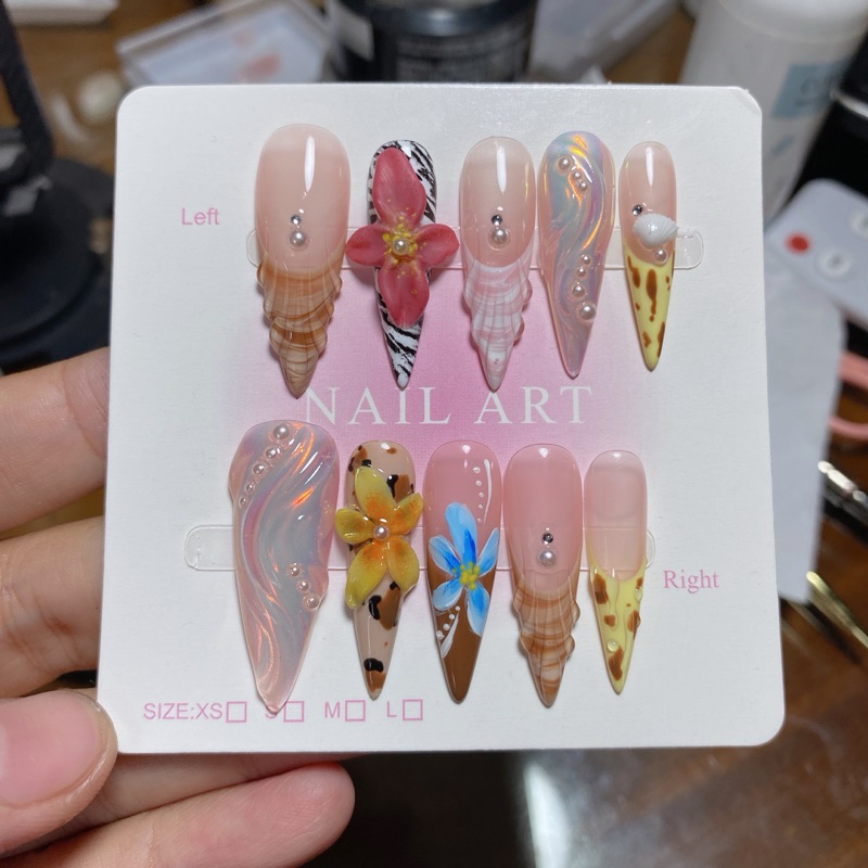 297. nailbox thiết kế hoa lan, floral hawaii