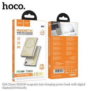 Pin dự phòng không dây Hoco Q34 10000mAh Wireless Charge 15W, TypeC PD 20W