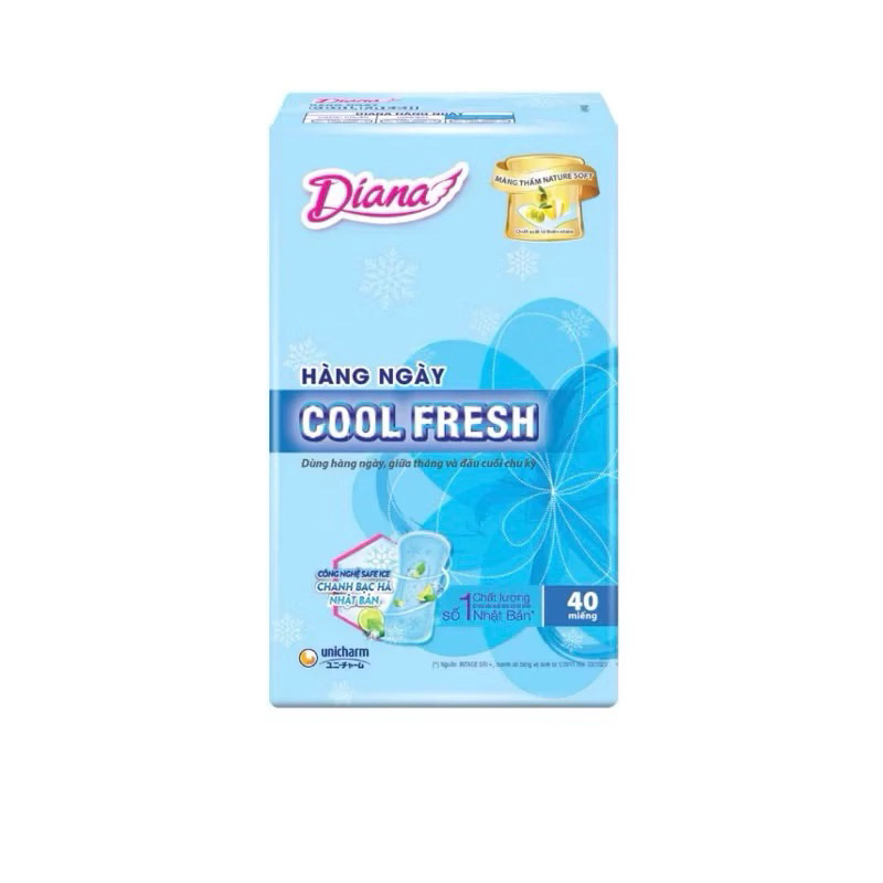 Băng vệ sinh Diana hằng ngày Diana kháng khuẩn/ DianaCool Fresh 40 miếng