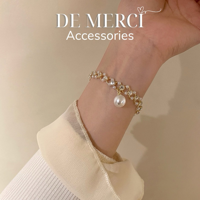 Dây chuyền nữ De Merci Accessories vòng cổ chocker cổ đính đá ôm sát cổ phong cách retro