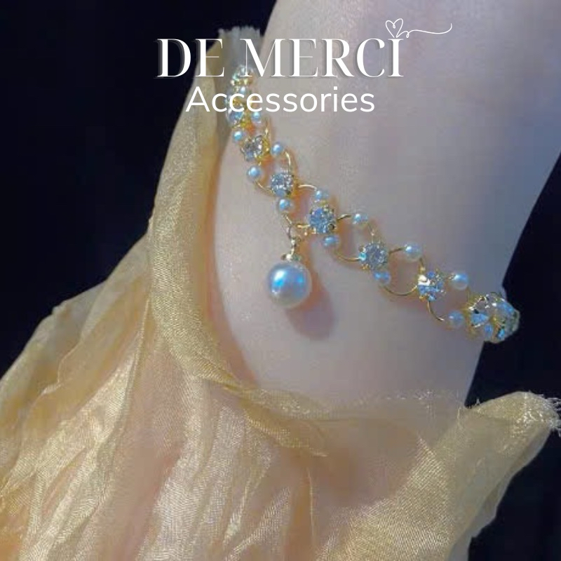 Dây chuyền nữ De Merci Accessories vòng cổ chocker cổ đính đá ôm sát cổ phong cách retro