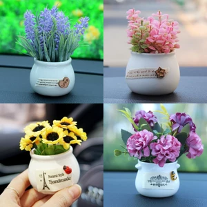 Bộ sưu tập bình hoa giả mini trang trí nhà cửa, bàn làm việc, taplo xe, làm quà tặng