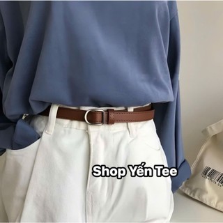 Dây thắt lưng nữ bản nhỏ Yến Tee Shop chất da PU cao cấp khóa kim loại phong cách #1024 mới hiện đại