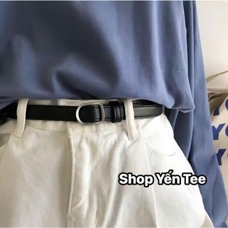 Dây thắt lưng nữ bản nhỏ Yến Tee Shop chất da PU cao cấp khóa kim loại phong cách #1024 mới hiện đại