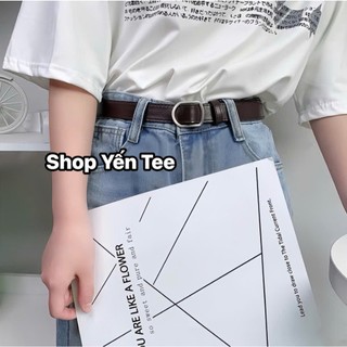 Dây thắt lưng nữ bản nhỏ Yến Tee Shop chất da PU cao cấp khóa kim loại phong cách #1024 mới hiện đại