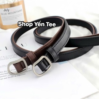 Dây thắt lưng nữ bản nhỏ Yến Tee Shop chất da PU cao cấp khóa kim loại phong cách #1024 mới hiện đại