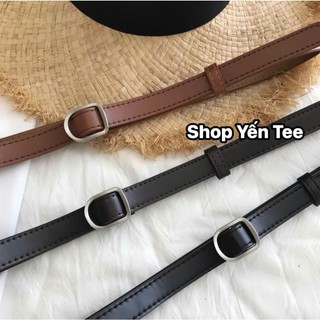 Dây thắt lưng nữ bản nhỏ Yến Tee Shop chất da PU cao cấp khóa kim loại phong cách #1024 mới hiện đại