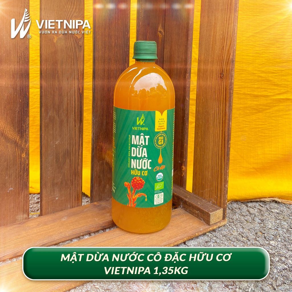 Mật dừa nước cô đặc hữu cơ VIETNIPA 1.35kg đường ăn kiêng Organic Nipa Palm Syrup