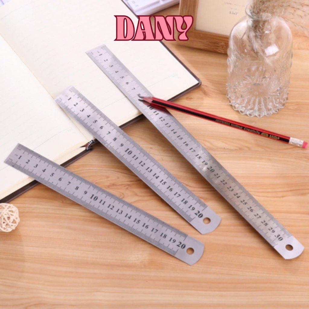 HC0328 DANY THƯỚC LÁ THÉP, THƯỚC KẺ INOX CAO CẤP KHÔNG GỈ SIÊU BỀN CHO HỌC SINH 20/ 30CM