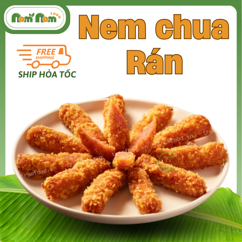 Nem chua rán NomNom Food chuẩn vị đặc sản Hà Nội giòn thơm hấp dẫn túi ...