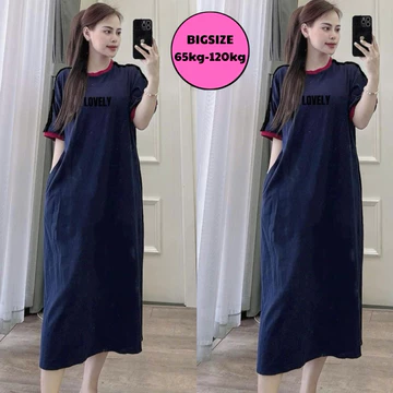 (Bigsize 65-120kg) Đầm xuông bigsize ( bầu mặc được ) 65-110kg . Đầm xuông dài qua gối . Đầm bầu bigsize Thai sản
