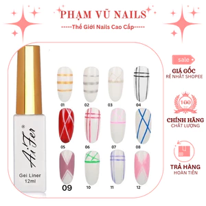 Cọ Nét Gel Aifer Chính Hãng - Cọ Vẽ Móng Chuyên Dụng 12ml (Lẻ 1 Màu)