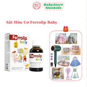 sắt hữu cơ Ferrolip Baby tặng 1 phần quà cho bé. Hàng Chính Hãng