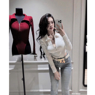 Áo body suits cổ bè kèm tang mix đồ siu chảnh
