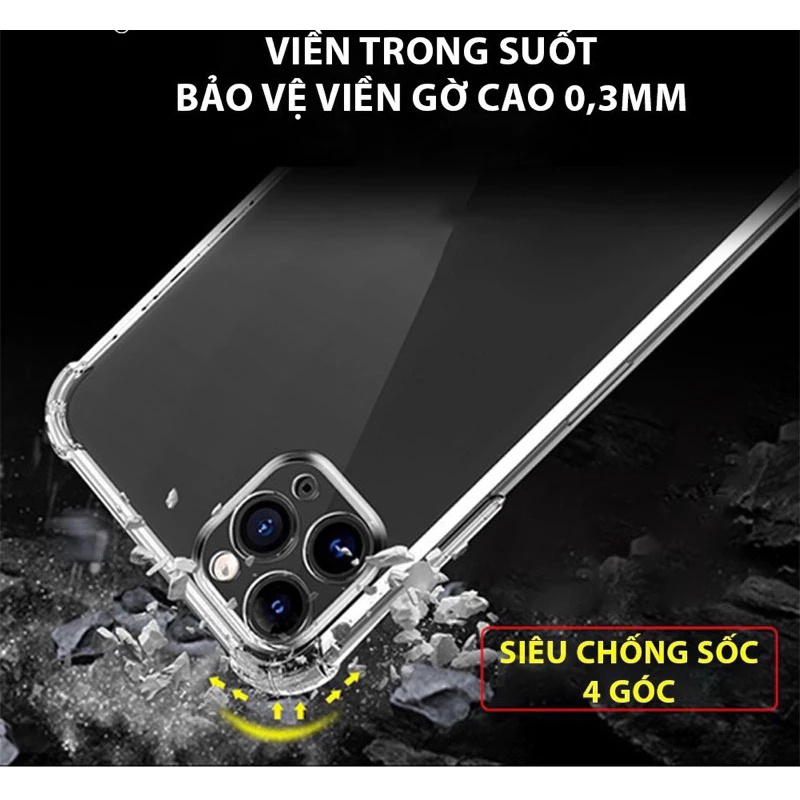 Ốp lưng silicon trong chống sốc cho IPhone 16E/SE4/17E bảo vệ camera hạn chế ố vàng
