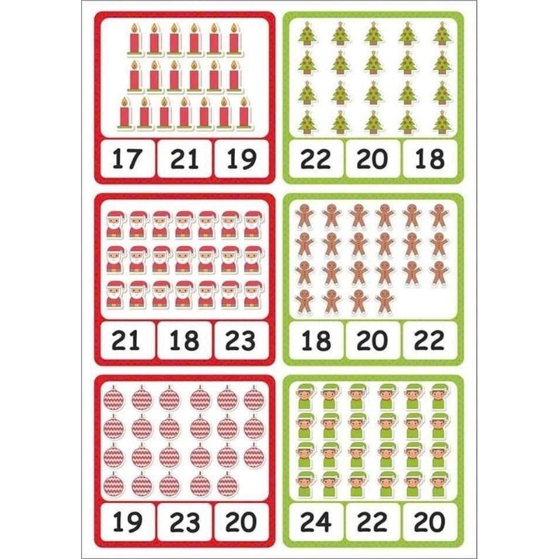 Bộ 20 tờ học liệu Montessori giúp làm quen.với toán, tập đếm, rèn luyện tư duy, nhận biết số đếm