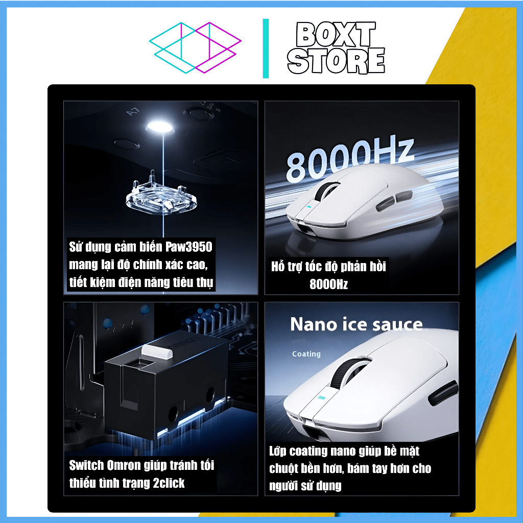 Chuột Gaming Mchose A7 Pro Ultra - BOXT STORE | BigBuy360 - bigbuy360.vn