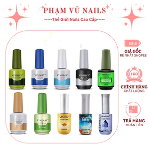 Sơn Móng Tay VINIMAY Chính Hãng 15ml - Bộ Sản Phẩm VINIMAY Base, Top Bóng, Cứng Móng, Top Nhám,...