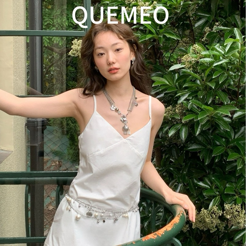 Vòng cổ Dáng Dài / Vòng bụng Nhiều lớp bằng Kim Loại QUEMEO Đai Ngọc trai nhiều màu thép không gỉ HOẢ TỐC