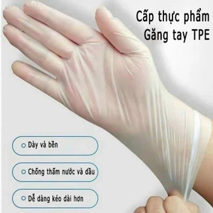 Găng Tay TPE Dùng 1 Lần 80 Cái – Găng Tay Nấu Ăn, Làm Bếp, Vệ Sinh Siêu Dai Cảm Ứng