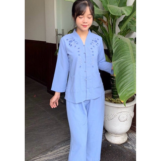 Bà Lai 2 Túi Áo Nữ # Đồ Bộ Đi Chùa