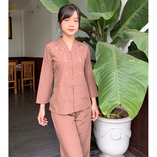 Bà Lai 2 Túi Áo Nữ # Đồ Bộ Đi Chùa