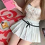Chân váy nữ xếp ly dáng chữ A phối nơ eo,Chân váy xếp ly kiểu dáng tennis váy hai lớp phong cách tiểu thư hàn quốc M820
