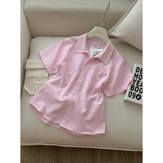 Áo sơ mi chiết eo buộc nơ có túi ngực CHANGSTORE - A20