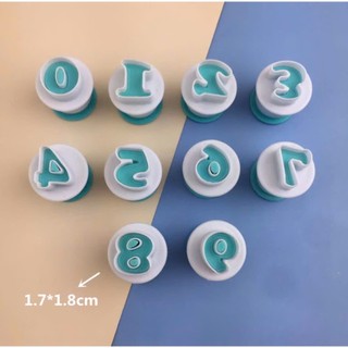 Khuôn chữ và số bằng nhựa có lò xo dùng trong trang trí bánh, đất sét, DIY, đồ handmade...