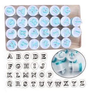 Khuôn chữ và số bằng nhựa có lò xo dùng trong trang trí bánh, đất sét, DIY, đồ handmade...