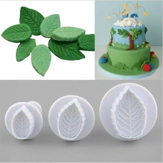 Sét 4 khuôn cắt tạo hình chiếc lá nhiều kích thước dùng trong tạo hình bánh, đất sét.