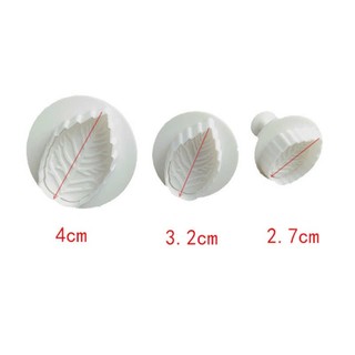 Sét 4 khuôn cắt tạo hình chiếc lá nhiều kích thước dùng trong tạo hình bánh, đất sét.
