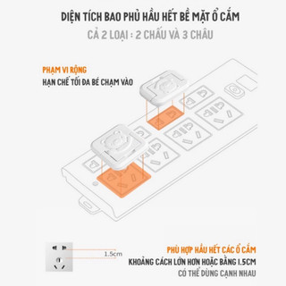 Bịt Ổ Điện Cao Cấp Chống Giật 2 Chân 3 Chân, Nút Bịt Ổ Điện An Toàn Cho Bé Có Tay Cầm Nhỏ Gọn Chắc Chắn