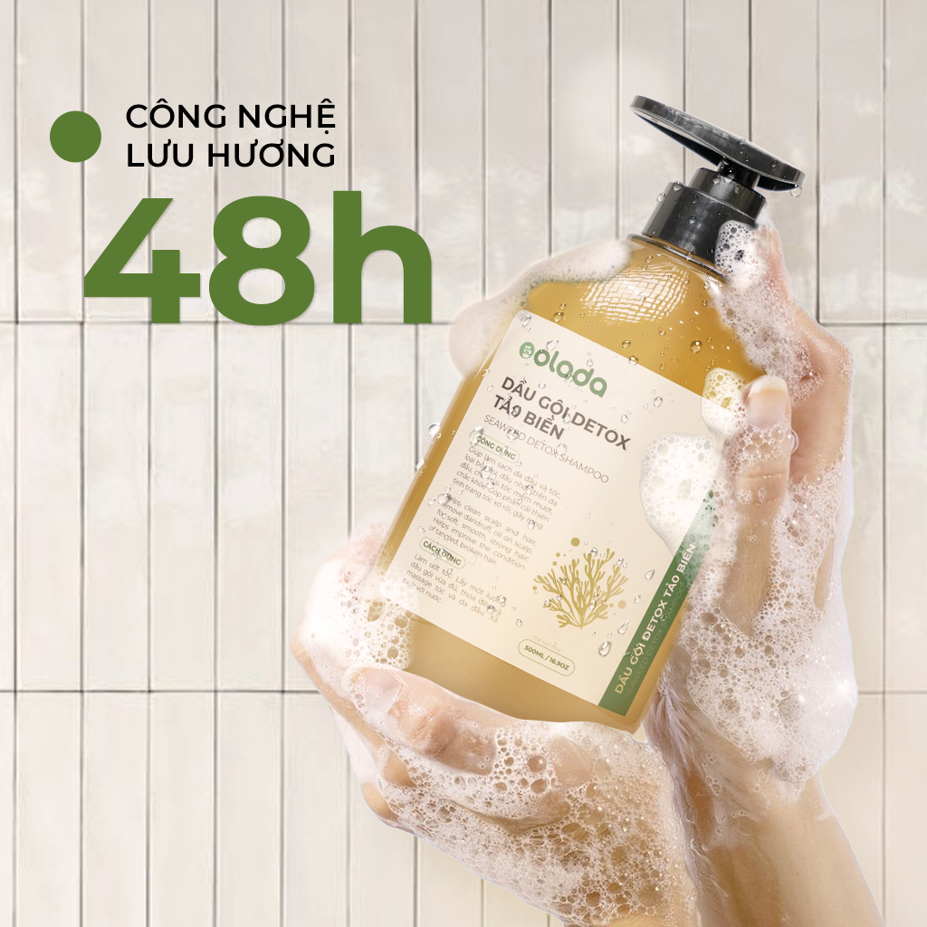 Dầu gội Detox Tảo Biển OLADA Giúp Tóc Sạch Gàu, Phục Hồi, Chắc Khỏe ...
