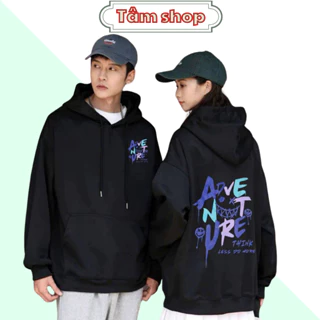Áo Hoodie Unisex,Áo Hoodie chữ ADVE Tay Bồng Chất Liệu Nỉ Bông Dày Dặn Siêu Ấm Form Rộng Nam Nữ