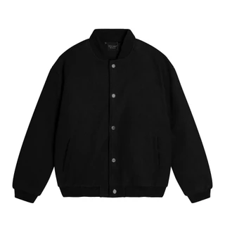 Áo Khoác Bomber Dạ Ép Trần Bông Ba Lớp   Trơn ,Áo Khoác Varsity unisex  Hottrend 2024
