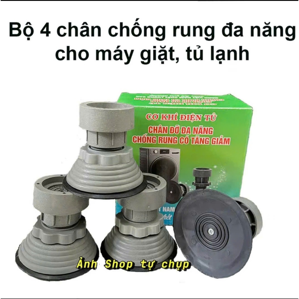 Bộ 4 Chân Chống Rung Máy Giặt Điều Chỉnh Độ Cao, Chân Chống Rung Máy ...