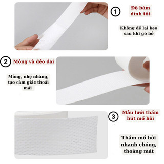 Cuộn dán cổ áo thấm mồ hôi chống bám bẩn. Cuộn băng keo 3M dán cổ áo, viền mũ, tay áo thấm mồ hôi