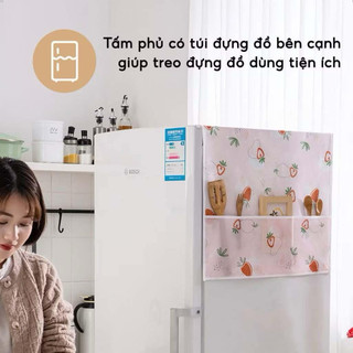 Tấm phủ tủ lạnh chống bụi, khăn vải che tủ lạnh không thấm nước