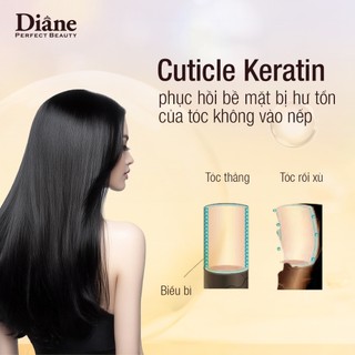 Bộ dầu gội xả giữ nếp tóc thẳng mượt cho tóc bông xù khô cứng Moist Diane Extra Smooth & Straight