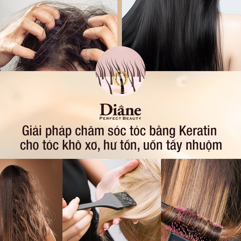 Ảnh Dầu gội phục hồi tóc khô xơ chẻ ngọn gãy rụng hư tổn nặng Moist Diane Extra Damage Repair 450ml 3