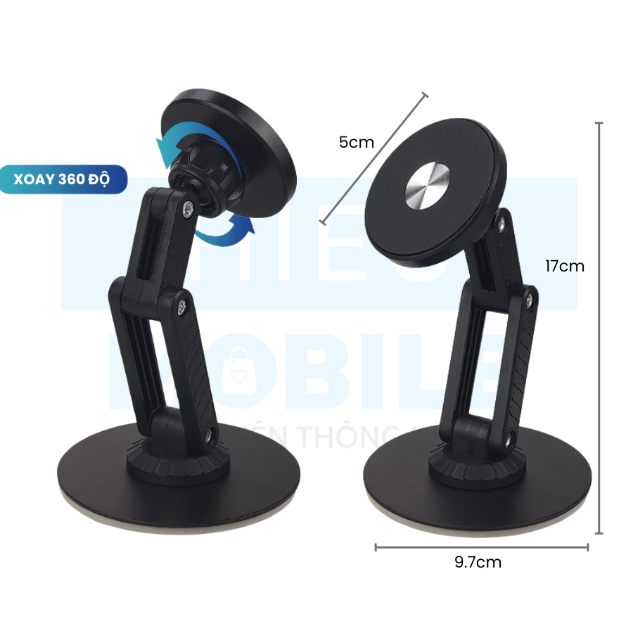 Giá đỡ điện thoại hút nam châm xoay 360 độ có thể điều chỉnh khung nhựa đế thép